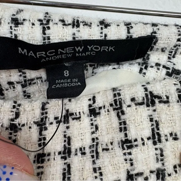 NWT MARC NEW YORK • Plaid Tweed Skirt - Picture 3 of 5